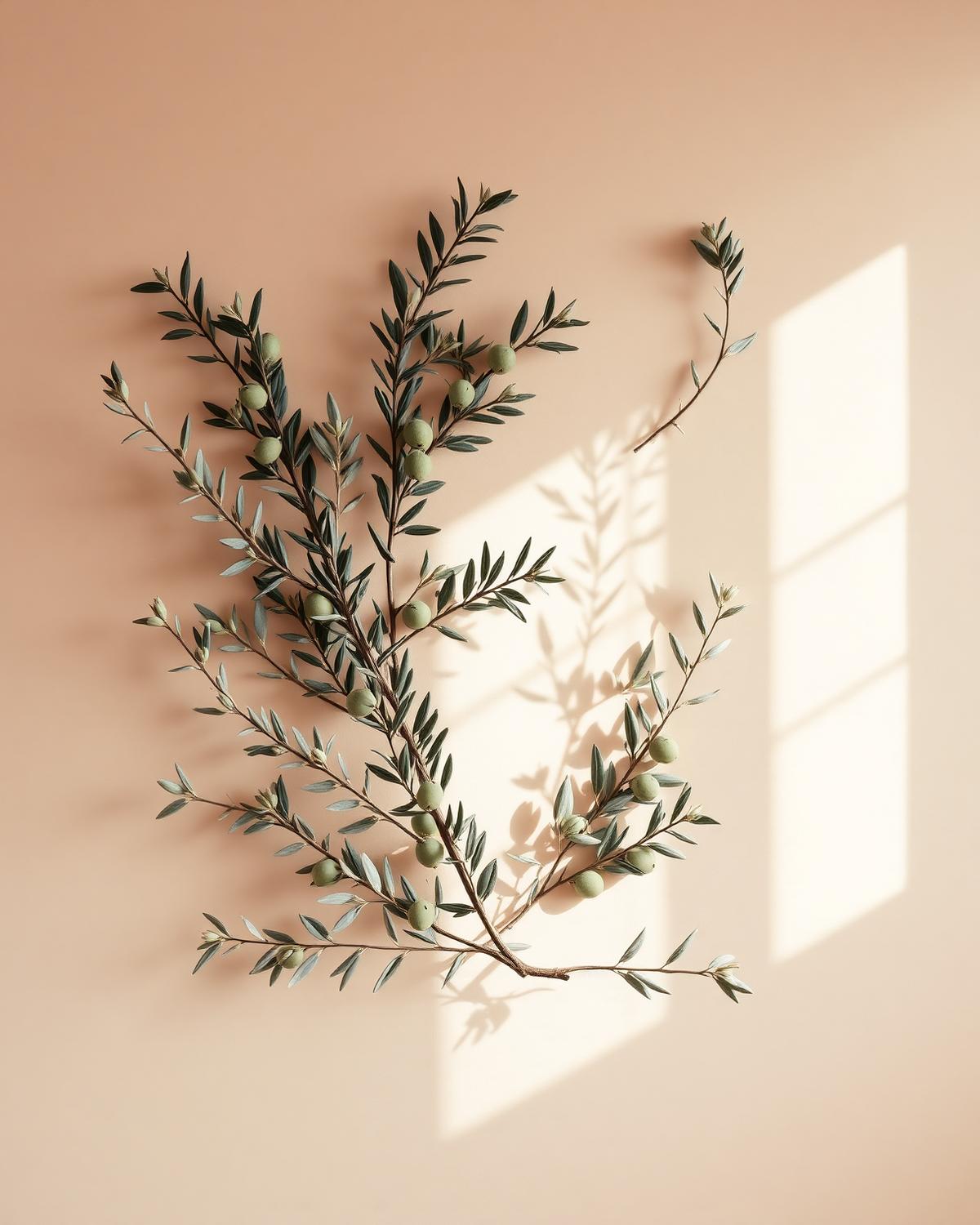 Soft eucalyptus leaves catching the light